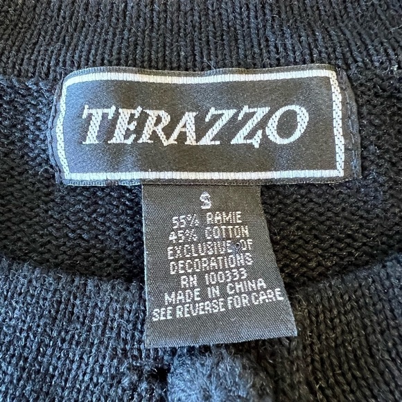 Trixxi Checkered Cardigan with Red Floral Accents - Picture 4 of 12